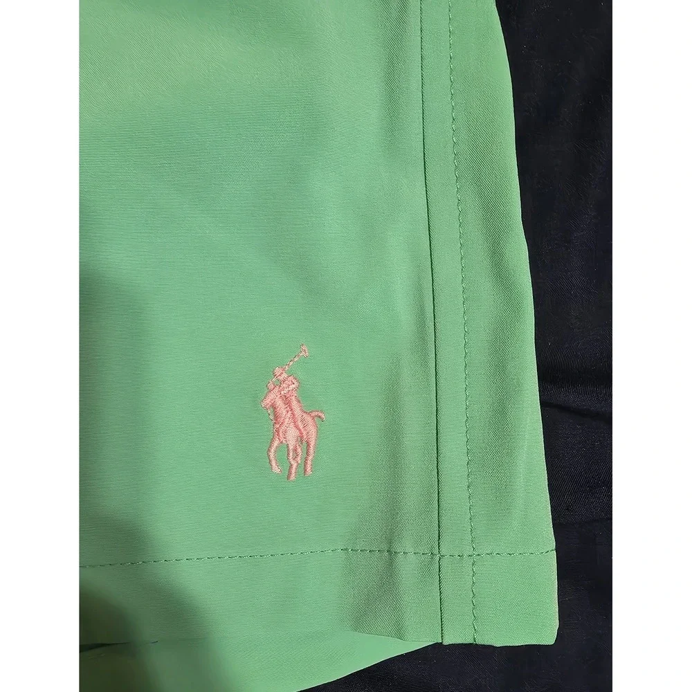 Polo Ralph Lauren Aqua Green Pink Stretch Swim Trunks Board Short Men's Size 4XB